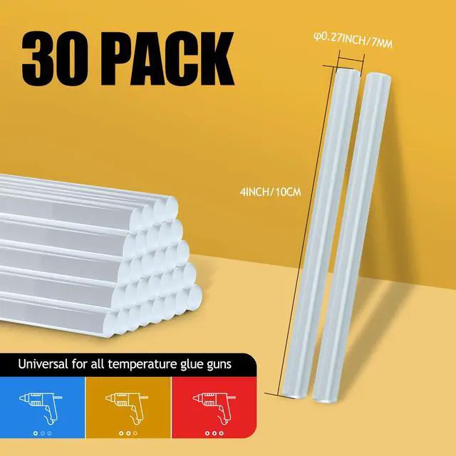 Alt view image 7 of 7 - 30 Mini Hot Glue Sticks Hot Melt Glue Sticks - 4" and 0.27
