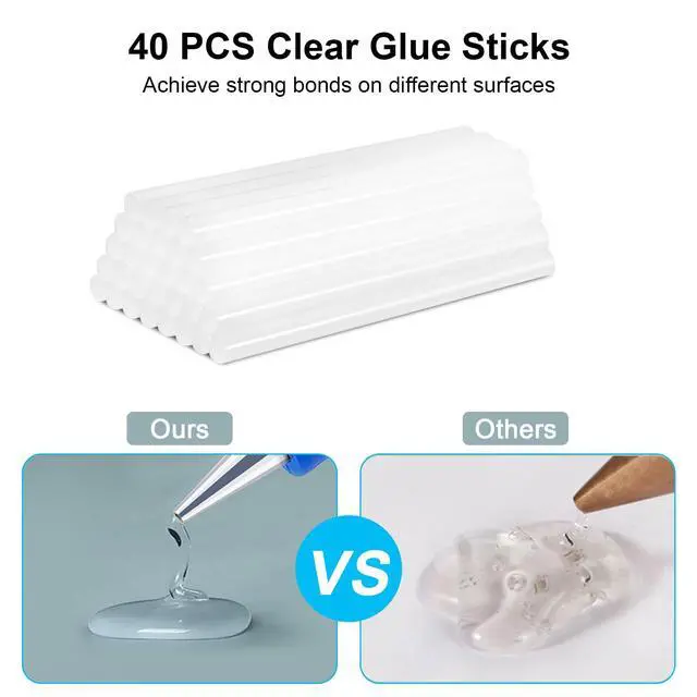 Alt view image 2 of 7 - Hot Glue Gun Kit, 40 Glue Sticks for Mini Glue Guns with Hardshell Carrying Case for School Crafts DIY Arts, Quick Home Repairs, Home School Project and Festival Decorations (20W)