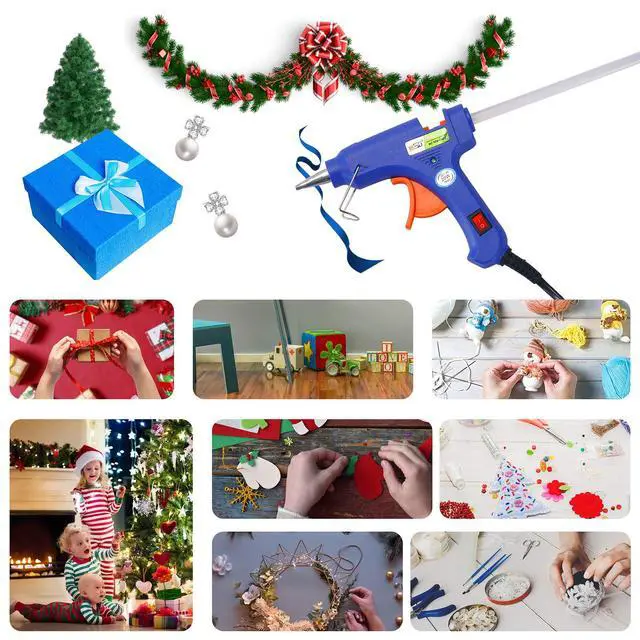 Alt view image 2 of 7 - Glue Gun and Sticks Set, Hot Melt Glue Gun Mini for Crafts with 20 Pcs Glue Sticks, Small Hot Glue Guns with Hardshell Carrying Case for School DIY Arts, Craft