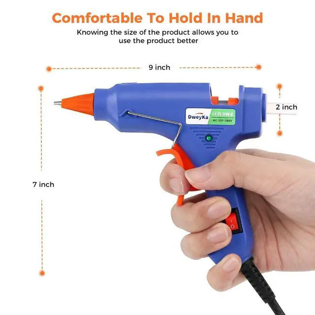 Alt view image 5 of 7 - Hot Glue Gun with 10 Glue Sticks, 30W Mini Glue Gun Kit, for Arts & Crafts School Use, Christmas Decoration, Quick Repairs, White (pink)