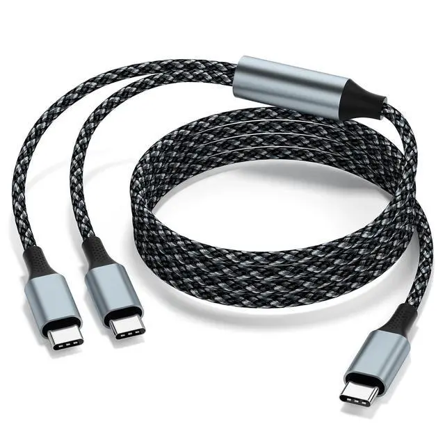 Main image of Multi Charging Cable 5FT, 2 in 1 USB C to USB C Cable 100W Max Fast Charging for iPhone 17/17 Pro/16, MacBook Air/Pro, Samsung Galaxy S26/S25/S24 and More