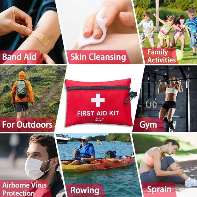 Alt view image 4 of 6 - 2Pack 152 Piece Small First Aid Kit, Travel Size First Aid Kit TSA Approved, Mini Forst aid kit for Home, Car, Travel, Camping, Truck, Sports, Office, Hiking Med Kit for Backpack