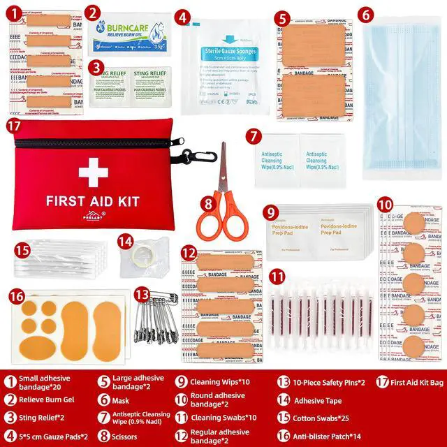 Alt view image 2 of 6 - 2Pack 152 Piece Small First Aid Kit, Travel Size First Aid Kit TSA Approved, Mini Forst aid kit for Home, Car, Travel, Camping, Truck, Sports, Office, Hiking Med Kit for Backpack