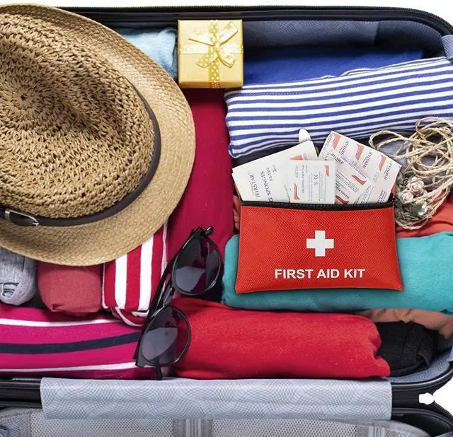 Alt view image 3 of 7 - 100 Pcs Mini First Aid Kits, Compact Portable First Aid Travel Kit | Small First Aid Kit, Outdoor Medical Kit, Emergency Kit for Camping, Backpack, Hiking, Travel, Car, Home & Office