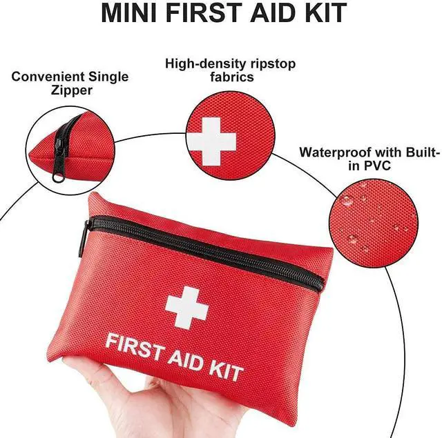Alt view image 5 of 7 - 100 Pcs Mini First Aid Kits, Compact Portable First Aid Travel Kit | Small First Aid Kit, Outdoor Medical Kit, Emergency Kit for Camping, Backpack, Hiking, Travel, Car, Home & Office