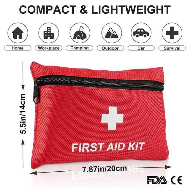 Alt view image 7 of 7 - 100 Pcs Mini First Aid Kits, Compact Portable First Aid Travel Kit | Small First Aid Kit, Outdoor Medical Kit, Emergency Kit for Camping, Backpack, Hiking, Travel, Car, Home & Office