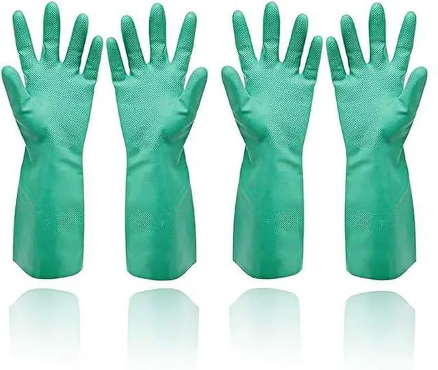 Main image of Reusable Cleaning Gloves Medium Dishwashing Kitchen Household Gloves with Latex free, Cotton lining Waterproof Dish Washing Heavy Duty Gloves for Men Women House Warming Gift