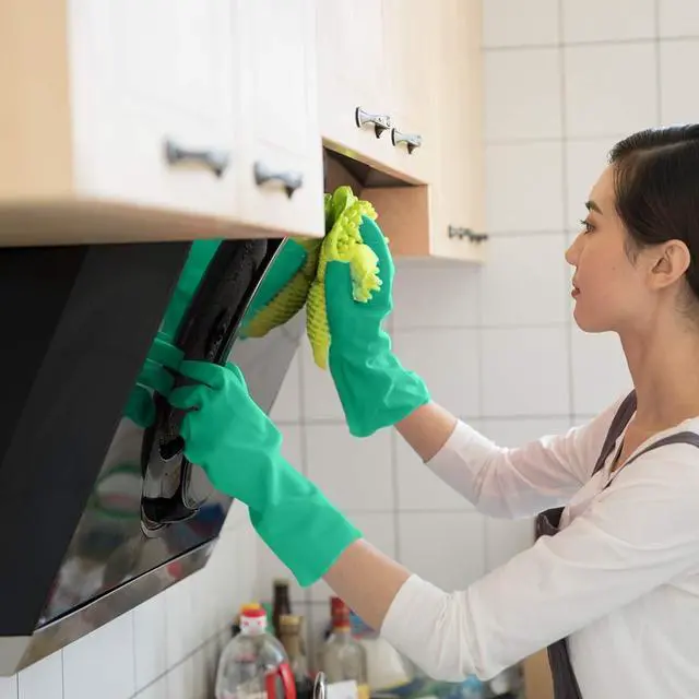 Alt view image 6 of 6 - Reusable Cleaning Gloves Medium Dishwashing Kitchen Household Gloves with Latex free, Cotton lining Waterproof Dish Washing Heavy Duty Gloves for Men Women House Warming Gift
