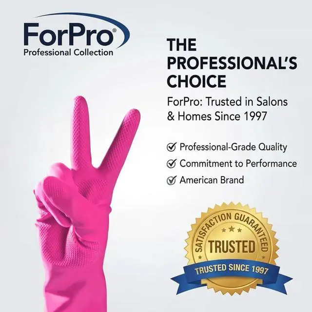Alt view image 2 of 6 - Natural Rubber Gloves, 6 Pairs Reusable Multi-Purpose Household Cleaning Gloves with Soft Inner Lining, Waterproof & Chemical-Resistant, Cotton Candy, X-Large
