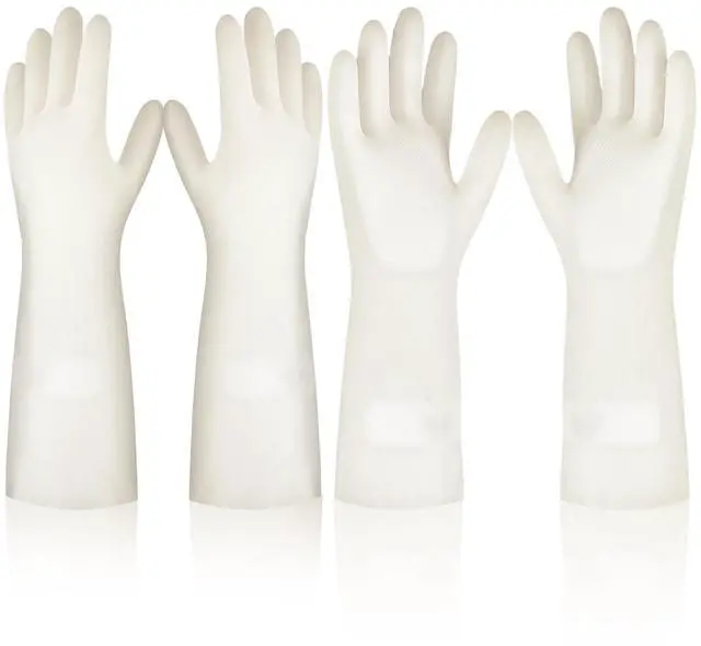 Main image of 2 Pairs, 15 Inches, Nitrile Cleaning Gloves, Kitchen Dishwashing Gloves, Reusable, Durable, Water-Resistant, And Hypoallergenic (Small)