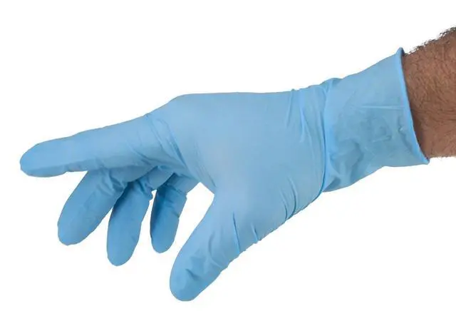 Alt view image 2 of 7 - Nitrile Disposable Gloves, Powder Free, Food Grade Gloves, Latex Free, 100 Count, Small Size, Blue