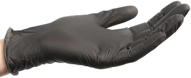 Alt view image 7 of 7 - Disposable Black Nitrile Gloves, 4 Mil, Powder-Free Latex-Free, Chemical Resistant Non-Sterile Food Safe Gloves, Medium, 30 Count, Multi-Purpose for Salon, Medical Exam, Cleaning, Spa & Household Task