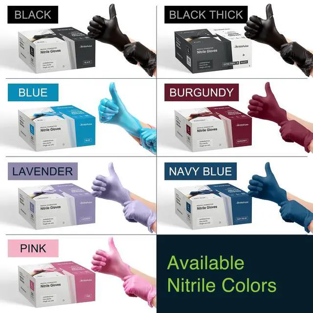 Alt view image 7 of 7 - Black Nitrile Disposable Gloves X-Large, 100 Count - Powder-Free Latex-Free Rubber Gloves for Cooking, BBQ, Food Handling, Tattoo, Cleaning, and Household Use - Textured Fingertips for Better Grip
