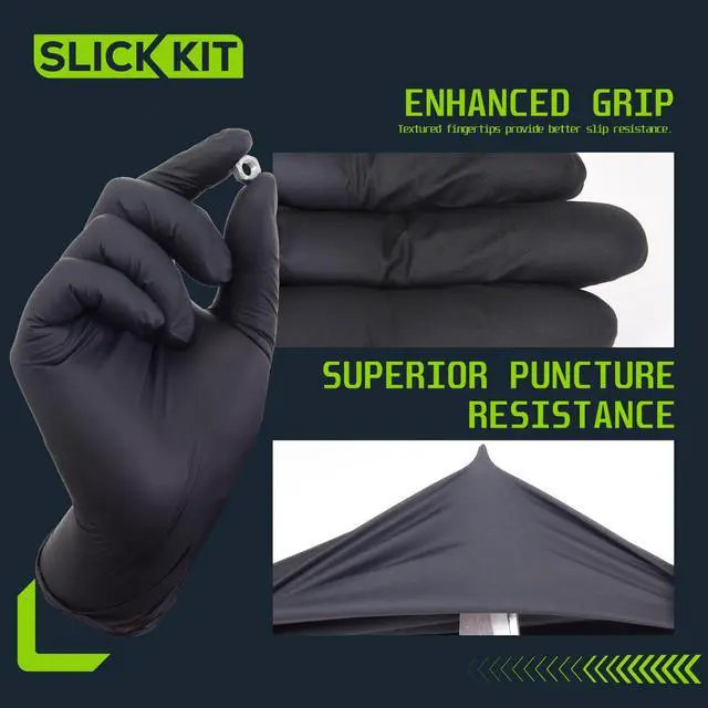 Alt view image 3 of 6 - Disposable Nitrile Gloves, 4 Mil, Black, X-Large/10, 100 Count | Latex-Free, Powder-Free, Food-Safe for Cooking Cleaning and Food Prep