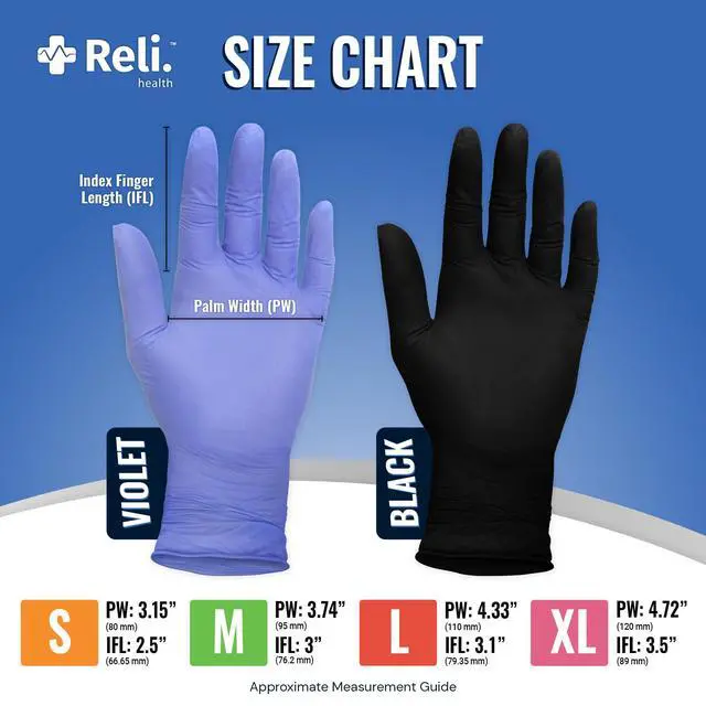Alt view image 4 of 7 - Black Nitrile Gloves, Medium (100 Pack) | Disposable Gloves | Powder Free, Latex Free, Food Safe | Single-Use | Premium Nitrile Rubber Material for Automotive Work, Cleaning, Cooking