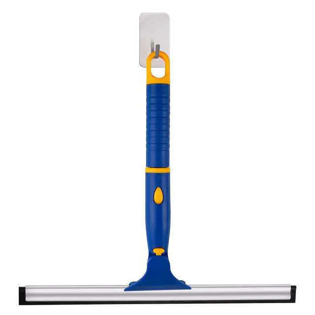 Alt view image 7 of 7 - Swivel Shower Squeegee for Glass Doors, All-Purpose Anti-Slip Window Squeegee with 2 Blades, Window Cleaner Tool Bathroom Squeegee for Shower Doors, Tile Shower WallsMirrors,Car Windshields