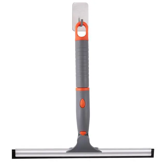 Alt view image 7 of 7 - Swivel Shower Squeegee for Glass Doors, All-Purpose Anti-Slip Window Squeegee with 2 Blades, Window Cleaner Tool Bathroom Squeegee for Shower Doors, Tile Shower WallsMirrors,Car Windshields