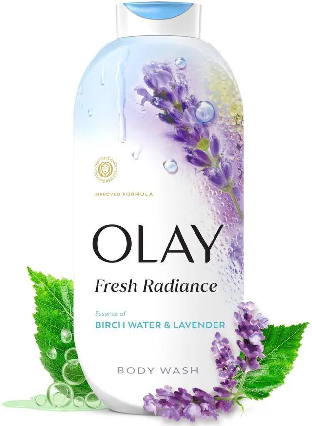 Main image of Body Wash for Women, Fresh Radiance, 24/7 Skin-Loving Freshness, Visibly Radiant, Plant Based Cleansers, Vitamin B3 & Antioxidant Blend, For All Skin Types, Birch Water & Lavender Scent, 22 fl oz