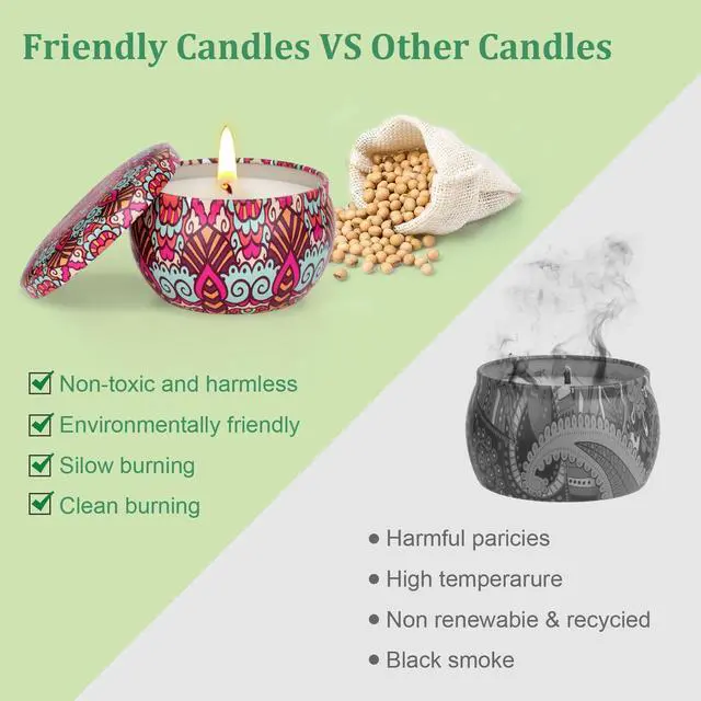 Alt view image 6 of 7 - Scented Candles Gifts for Women 4 Pack Aromatherapy Candle Up to 90 Hours Home Scented Candles Set Soy Wax Candles for Christmas Day, Birthday, Mothers Day, Valentine's Day