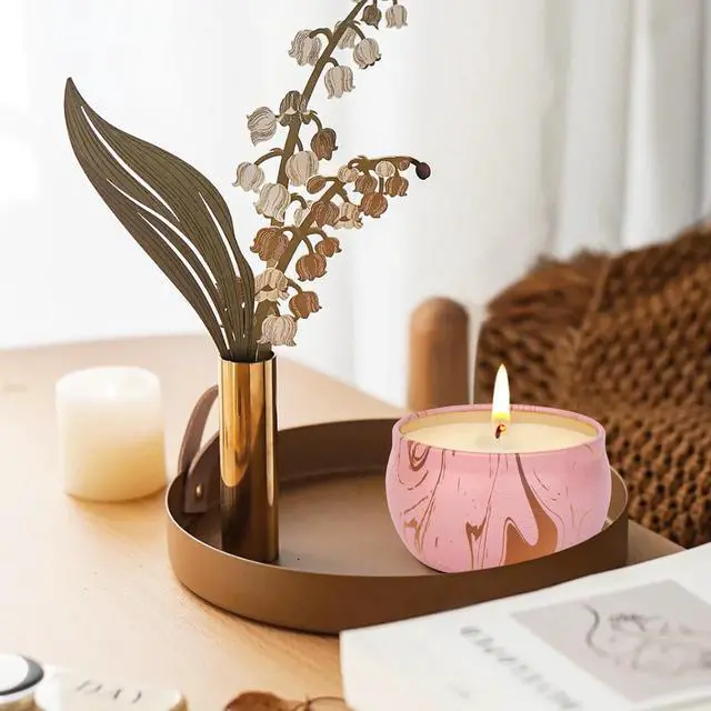 Alt view image 4 of 7 - Candles - Scented Candles Gift Set for Women, 4 Packs Natural Fragrance Aromatherapy Candles for Home Scented, Long Burning Candles Gifts for Mothers Day, Thanksgiving Day, Birthday, Valentine's Day