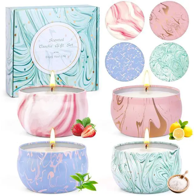 Main image of Candle Gifts,Scented Candles Christmas Gift Set for Women, 4 Pack Aromatherapy Candles for Home Scented, Natural Soy Wax Candles Gift Set for Birthday, Mother's Day, Christmas, Valentine's Day