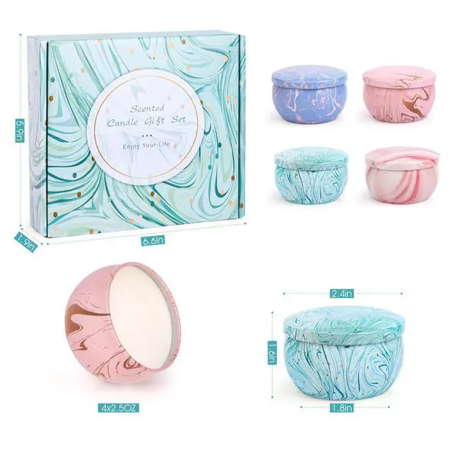Alt view image 6 of 7 - Candle Gifts,Scented Candles Christmas Gift Set for Women, 4 Pack Aromatherapy Candles for Home Scented, Natural Soy Wax Candles Gift Set for Birthday, Mother's Day, Christmas, Valentine's Day