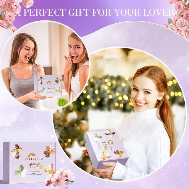 Alt view image 6 of 7 - Gift Baskets for Women: Unique Candles & Hand Cream Lotion Gifts Set, Christmas Gifts, Teacher Appreciation Gifts, Relaxing Spa Holiday Gift Set, Birthday Gift for Wife Coworkers Friends