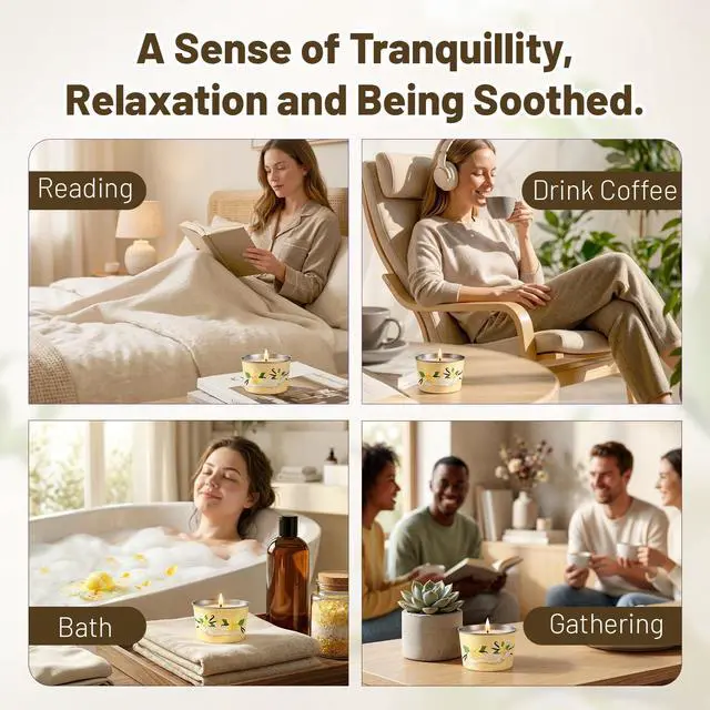 Alt view image 5 of 7 - Vanilla Candle 3 Pack, 2.2oz Vanilla Scented Candles for Home Relaxation, Natural Soy Wax with Essential Oils, Birthday Valentine Housewarming Gifts Candle for Women Men