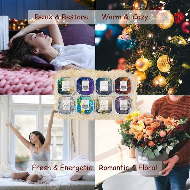 Alt view image 4 of 7 - Premium 8-Pack Organic Aromatherapy Candles, Hand-Poured Soy Wax Jars, Natural Fragrance for Home Décor, Housewarming, Birthdays, and Relaxing Evenings