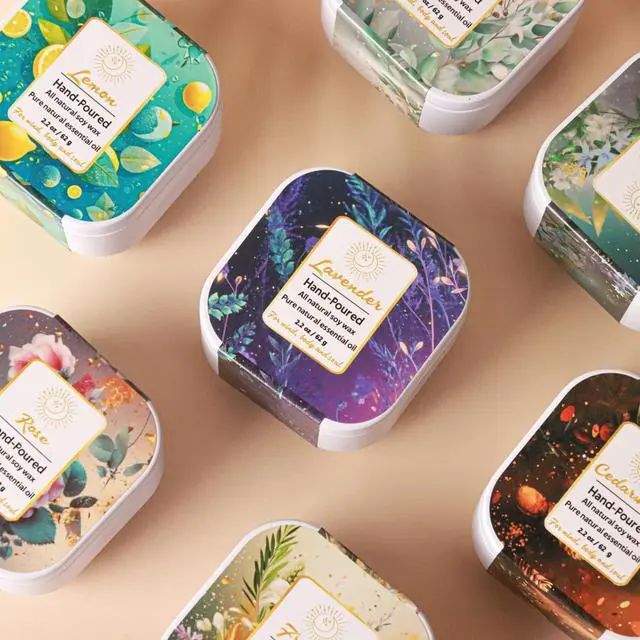 Alt view image 7 of 7 - Premium 8-Pack Organic Aromatherapy Candles, Hand-Poured Soy Wax Jars, Natural Fragrance for Home Décor, Housewarming, Birthdays, and Relaxing Evenings