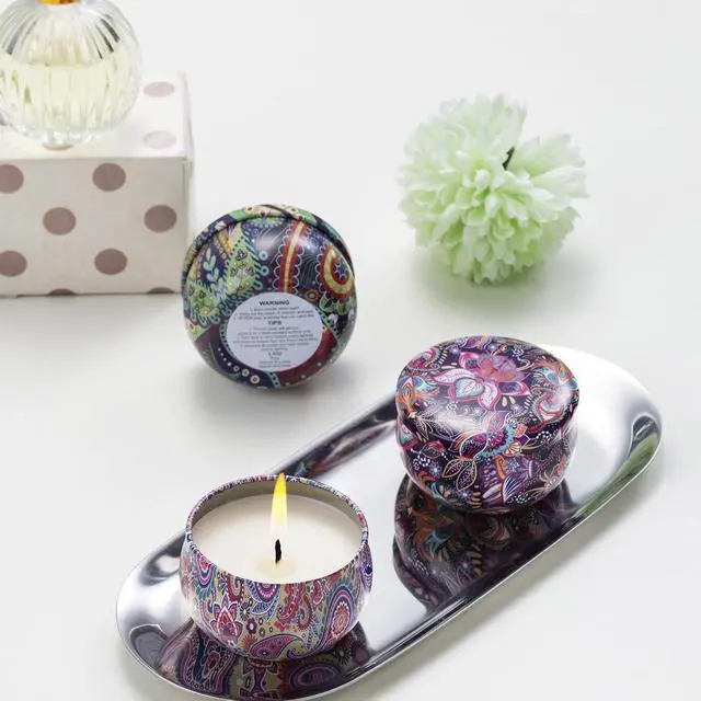 Alt view image 7 of 7 - 3 Pack Scented Candles, 2.5 oz Aromatherapy Candles with Floral Scents,Soy Candles Set with 72H Burning Time,Ideal Gift for Women (Lavender+Vanilla+Rose)