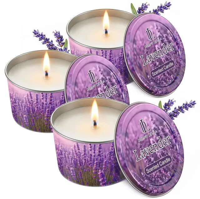 Main image of Lavender Candle for Women 3 Pack, 2.2oz Lavender Scented Candles for Sleep Relaxation, Natural Soy Wax with Essential Oils, Birthday Gifts Mothers Day Candle for Women Mom