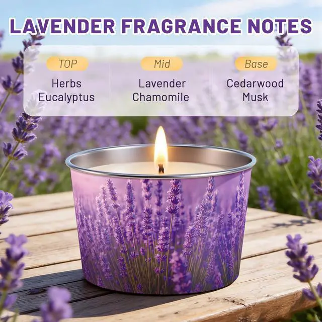 Alt view image 2 of 7 - Lavender Candle for Women 3 Pack, 2.2oz Lavender Scented Candles for Sleep Relaxation, Natural Soy Wax with Essential Oils, Birthday Gifts Mothers Day Candle for Women Mom