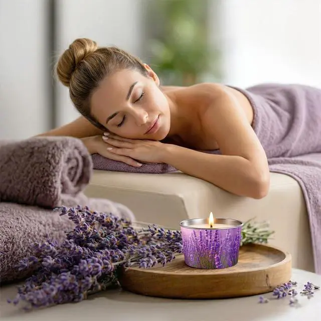 Alt view image 4 of 7 - Lavender Candle for Women 3 Pack, 2.2oz Lavender Scented Candles for Sleep Relaxation, Natural Soy Wax with Essential Oils, Birthday Gifts Mothers Day Candle for Women Mom