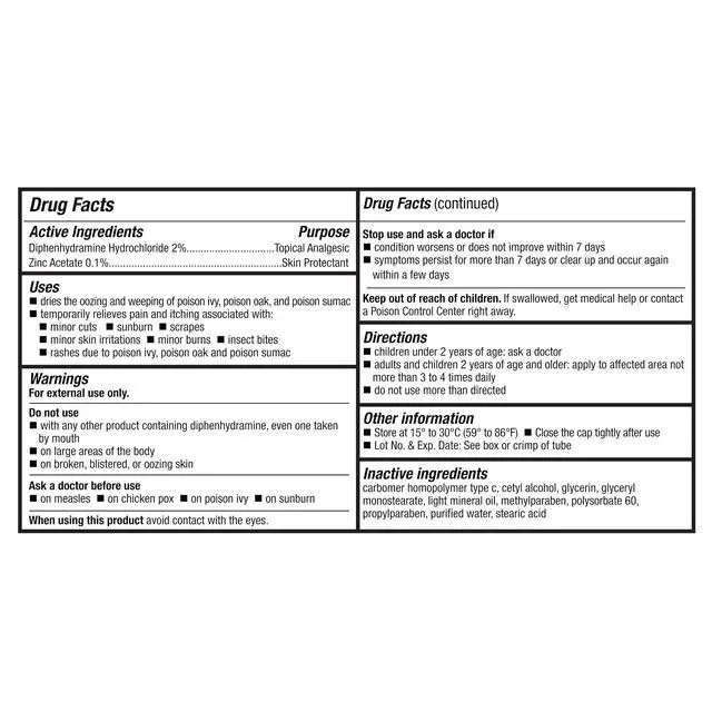Alt view image 6 of 7 - Itch Relief Cream Extra Strength Diphenhydramine HCl 1.25 Oz