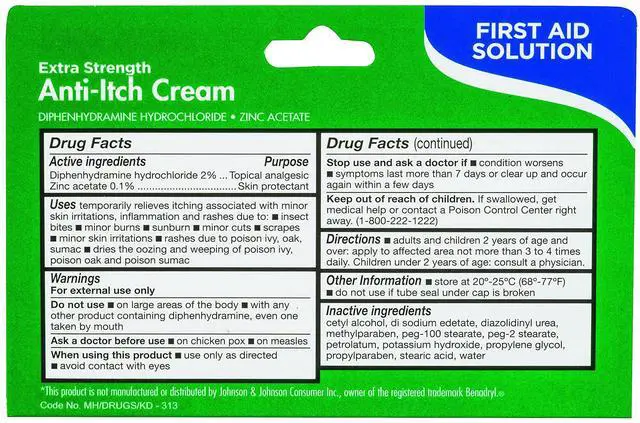Alt view image 2 of 4 - Anti-Itch Cream | Extra Strength | Outdoor Itch Relief | 1.25 oz | Histamine Blocker for Long-Lasting Itch Relief, Insect Bites, Poison Ivy, Oak & Sumac, Minor Skin Irritation & Rashes