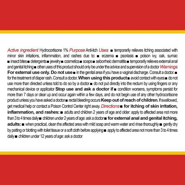 Alt view image 7 of 7 - Maximum Strength Anti-Itch Cream (4 oz.), with Calming Aloe Vera, 1% Hydrocortisone Itch Relief for Eczema, Psoriasis, Bug Bites, Poison Ivy, Oak and Sumac, 2 oz. Tube (Pack of 2)