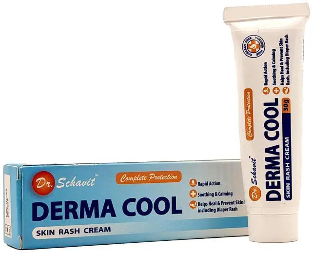 Main image of Derma Cool Skin Rash Cream Rapid-Action Soothing Relief for Red, Irritated, Dry Skin & Diaper Rash Helps Heal, Protect & Prevent Rashes. Intensive Care Formula 30g