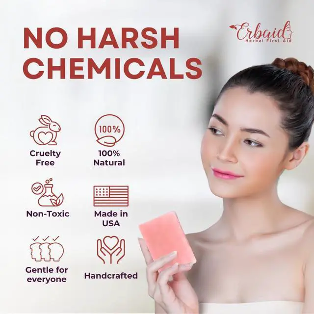 Alt view image 4 of 7 - Calamine Soap Bar All Natural Instant Itch Relief Calming Calamine Soap for Itchy Skin, Insect Bite, Eczema, Poison Ivy Rash Pure Anti-Itch Body Wash Made in USA Large 5oz Bar