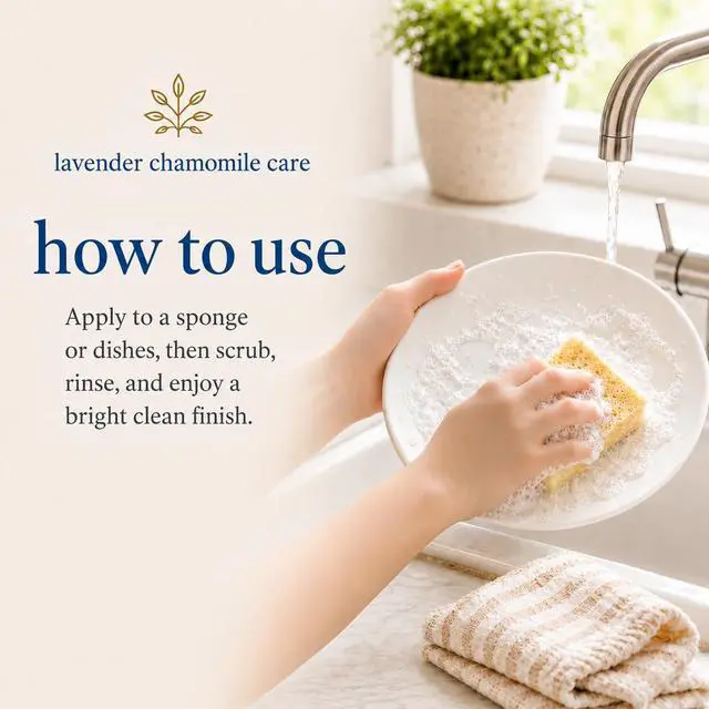 Alt view image 4 of 7 - Botanicals Liquid Dish Soap, 24oz, Lavender Chamomile | 100% Vegan & Cruelty-Free | Concentrated Plant-Based Formula with Max Grease Cleaning Power