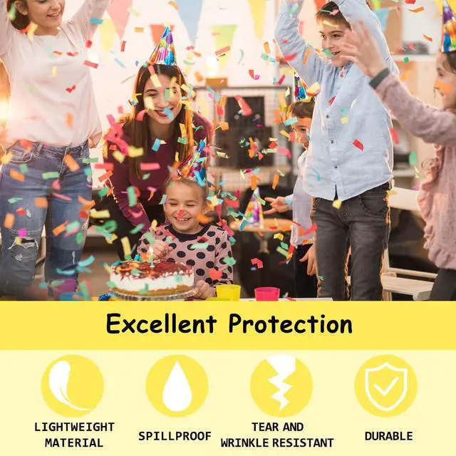 Alt view image 4 of 6 - 3 Pack Plastic Lace Tablecloths for Rectangle Tables, 54 x 108 inches, Waterproof Disposable Table Covers for Wedding, Party, Birthday, Camping, White, 10 Seating Capacity