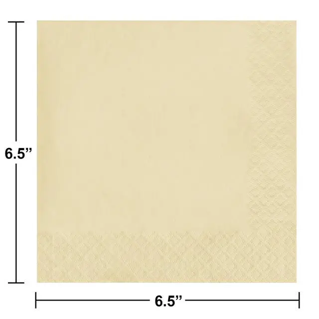Alt view image 3 of 5 - Touch of Color 2-Ply 50 Count Paper Lunch Napkins, Ivory | Ivory 2-ply Napkins Made of Soft and Durable Tissue, Bulk Napkins for Weddings, Holidays, Birthdays, and Everyday Use