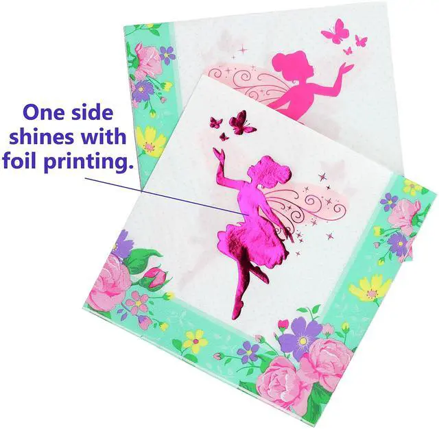 Alt view image 2 of 3 - Dinner Party Paper Napkins, Floral Fairy, 48-Count