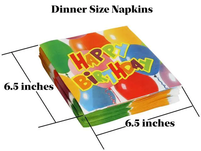 Alt view image 3 of 4 - 75-Count Party Napkins, Dinner Size, Happy Birthday Balloons, Paper, Disposable