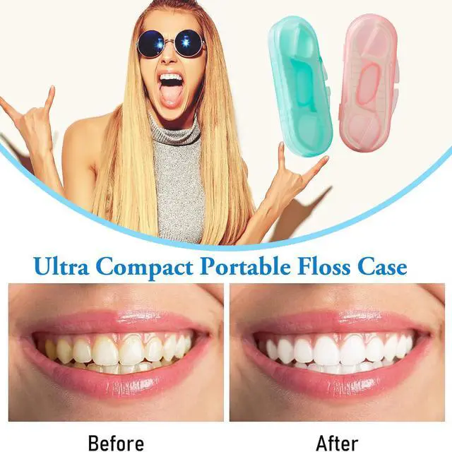 Alt view image 5 of 7 - Dental Floss Picks,2 Box Pink Lightweight Sealed Travel Size Pocket Floss Holder,Mini Dental Flossers Dispenser,Floss Organizer,Dental Care for Purse/Pocket,Oral Hygiene Outdoor/Camping