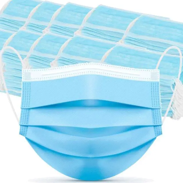 Alt view image 3 of 4 - 3 Ply Disposable Face Masks, Pack of 50 Face cover Blue Level 3 Medical Mask Easy to Wear with Earloop