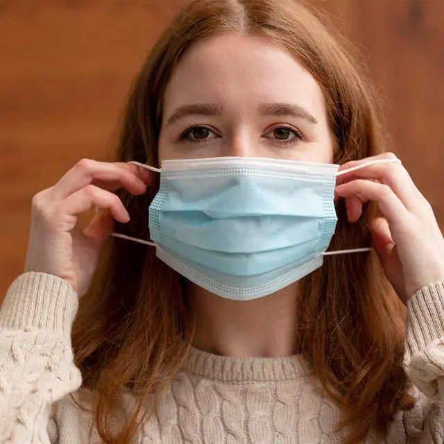 Alt view image 4 of 7 - Disposable Face Masks 3-Ply Breathable Face Masks with Nose Wire Blue - Pack of 50, for Outdoors,Home, Office, School