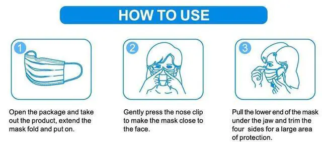 Alt view image 4 of 7 - Premium Medical Grade Disposable Face Masks 3-Ply 3-Layer (50 Masks per Box)