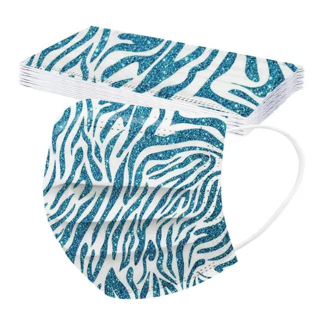 Alt view image 6 of 7 - 50 Pack Leopard Disposable Face Mask for Adults, Fashion 3-Ply Breathable Earloop Full Face Protection for Women & Men