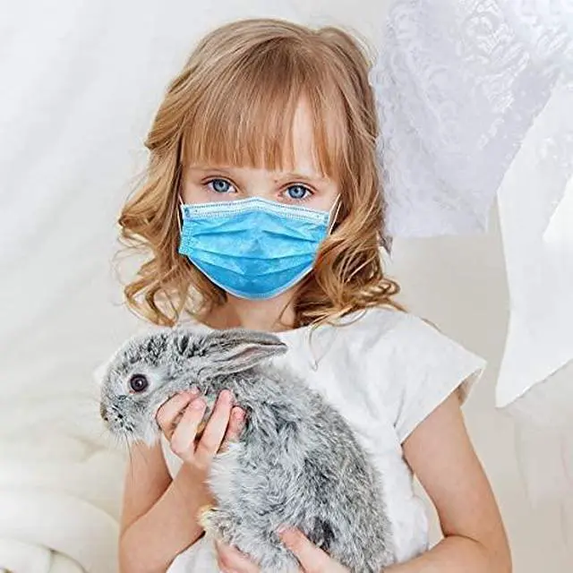 Alt view image 5 of 6 - 100 PCS Blue Masks, Disposable Face Mask, 3 Ply Protection Masks | Non-Woven Fabric, Nose Clip Elastic Earloop travel and daily use, Breathable Face Mask for Audlts
